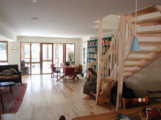  View south in the living room